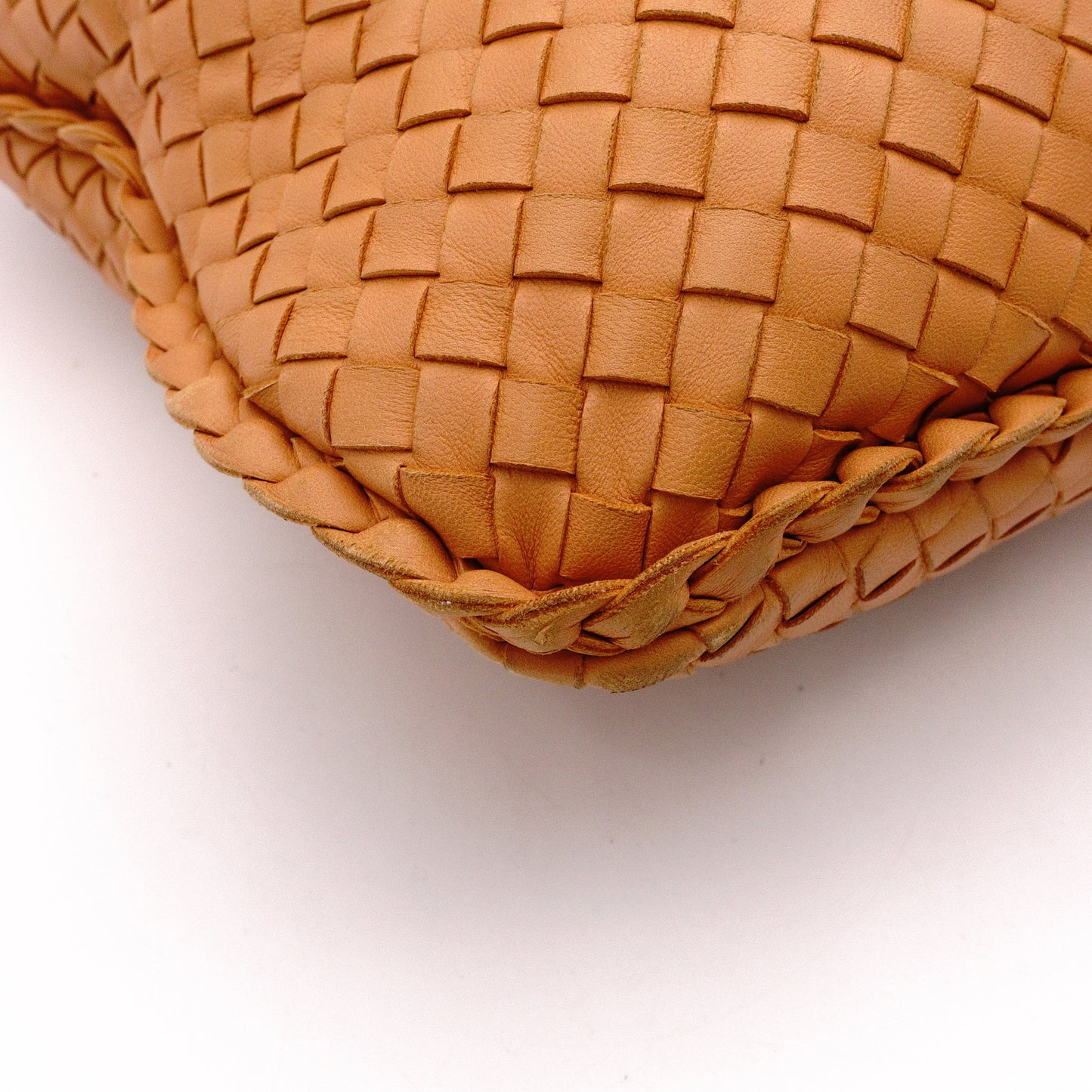 Bottega Veneta Intrecciato Shoulder Bag, Leather, Orange, Hobo