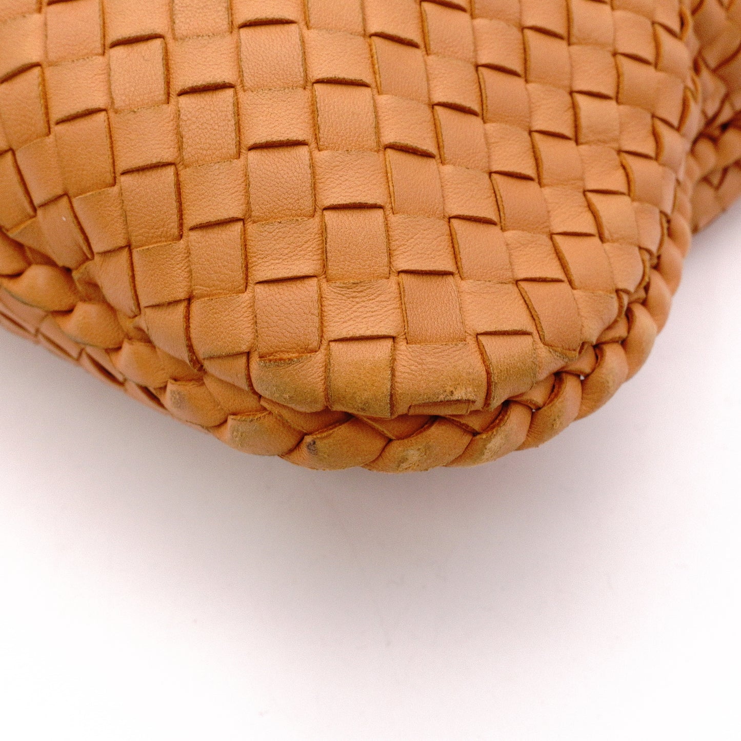 Bottega Veneta Intrecciato Shoulder Bag, Leather, Orange, Hobo