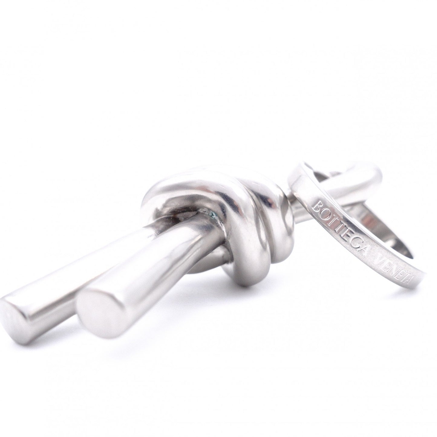 Bottega Veneta Argento Vibrato Charm Metal Silver Keyring Key Charm
