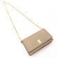 Burberry Laura TB Logo Chain Shoulder Bag Beige Leather Gold Hardware 7-11-606