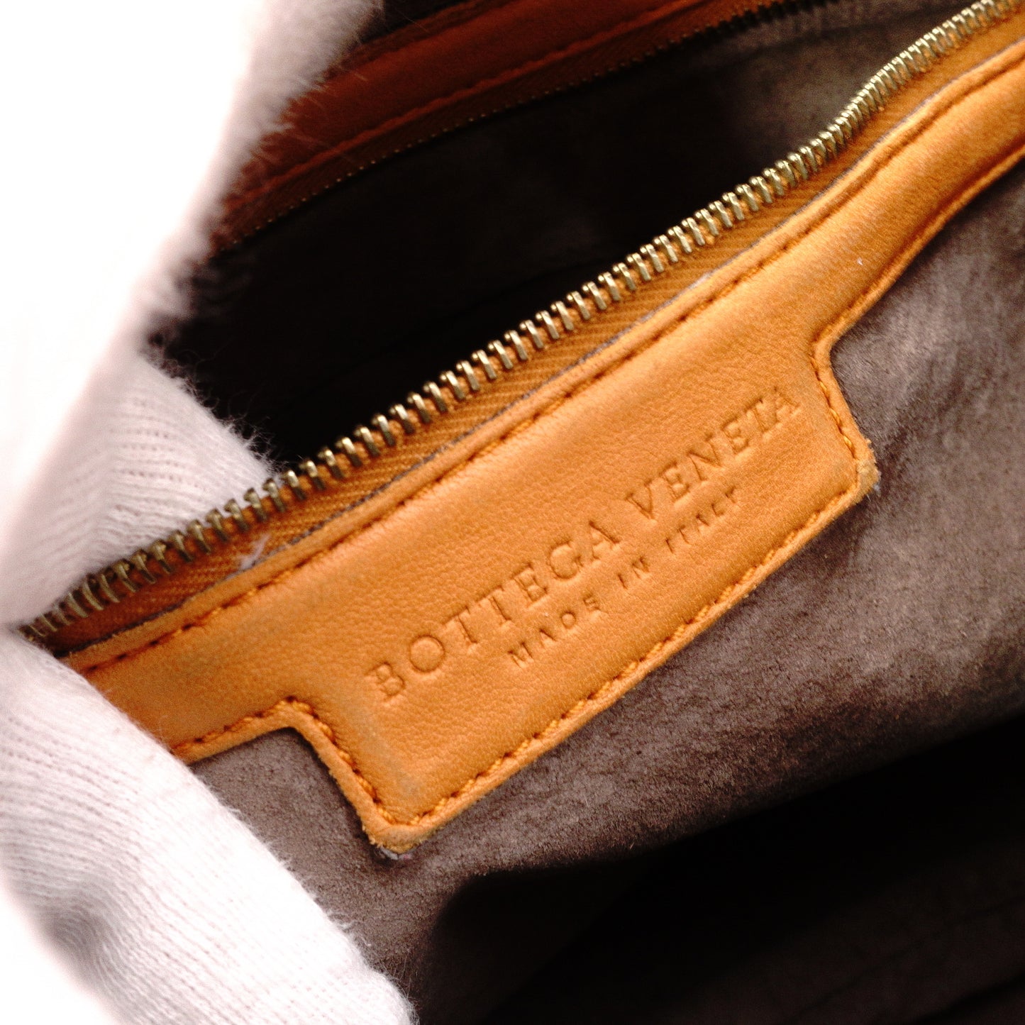 Bottega Veneta Intrecciato Shoulder Bag, Leather, Orange, Hobo
