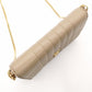 Burberry Laura TB Logo Chain Shoulder Bag Beige Leather Gold Hardware 7-11-606