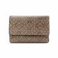 LOEWE Repeat Anagram Tri-fold Wallet, Leather, Brown, Wallet, Logo, Black