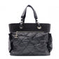 CHANEL Tote Bag GM Paris-Biarritz Handbag, Leather and Canvas, Black