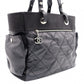 CHANEL Tote Bag GM Paris-Biarritz Handbag, Leather and Canvas, Black