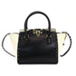 Valentino Garavani Rock Stud 2-Way Handbag Black × White Leather Black 7-7-312
