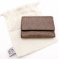 LOEWE Repeat Anagram Tri-fold Wallet, Leather, Brown, Wallet, Logo, Black