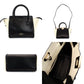 Valentino Garavani Rock Stud 2-Way Handbag Black × White Leather Black 7-7-312