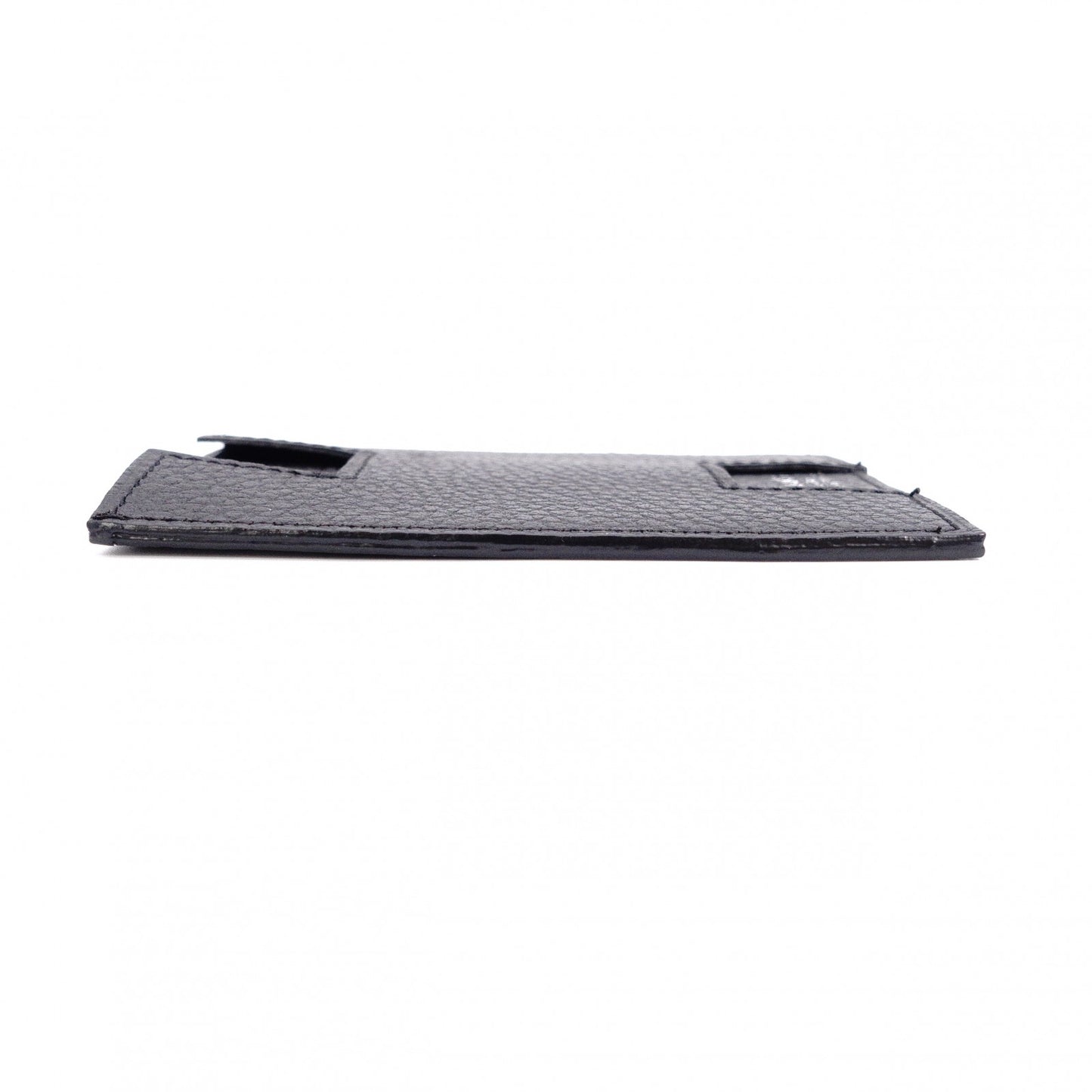 HERMES Rodling Card Case, Leather, Black, Business Card Holder, Black, H Logo, Men's