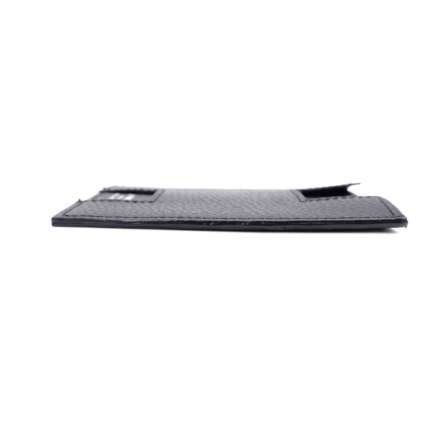 HERMES Rodling Card Case, Leather, Black, Business Card Holder, Black, H Logo, Men's