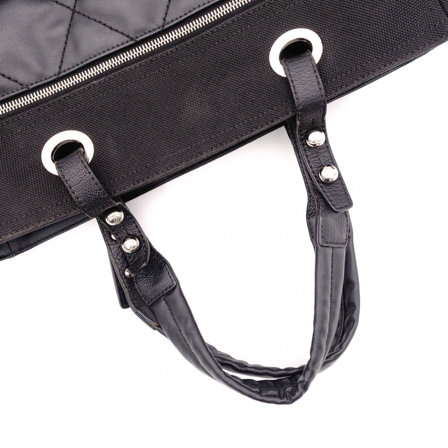 CHANEL Tote Bag GM Paris-Biarritz Handbag, Leather and Canvas, Black