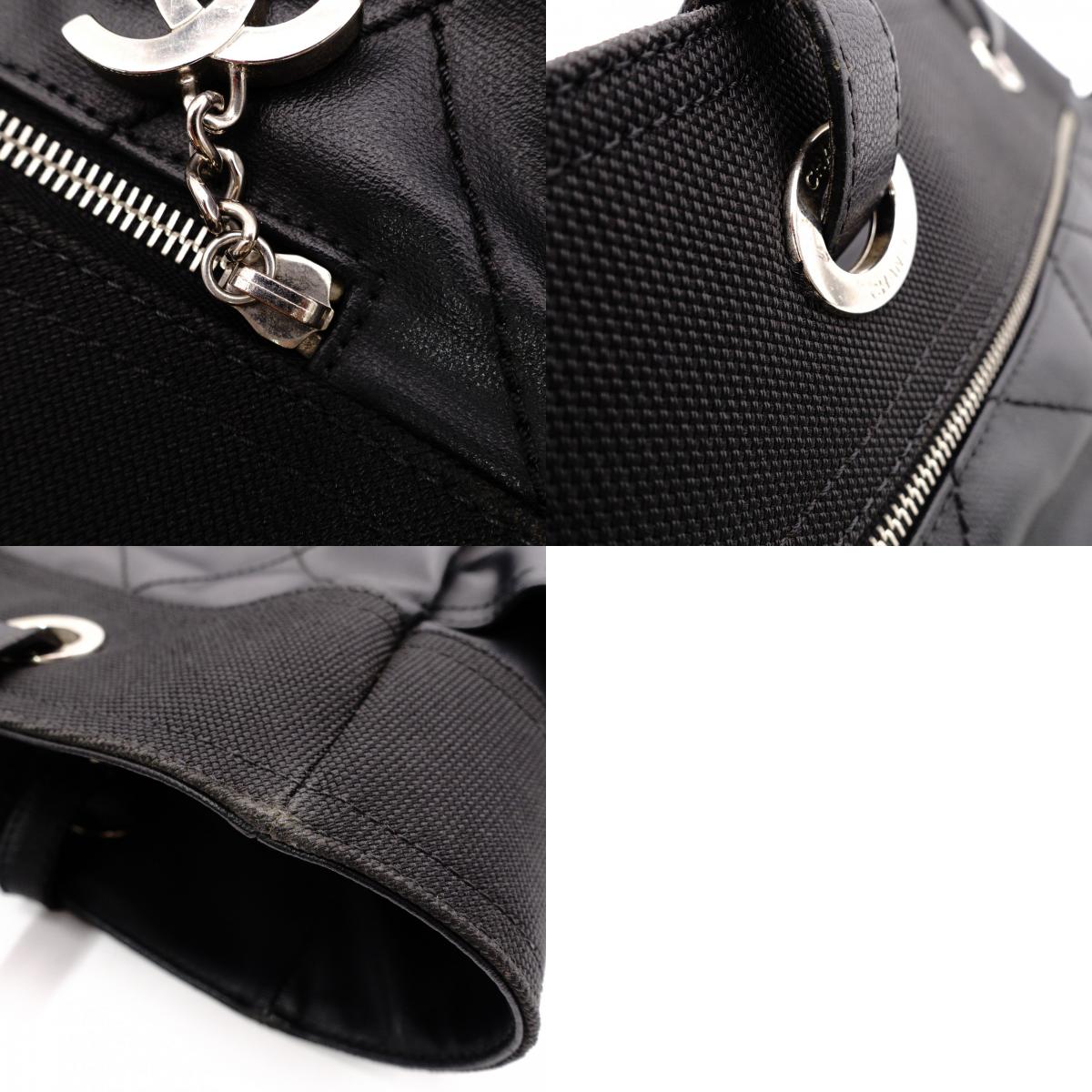 CHANEL Tote Bag GM Paris-Biarritz Handbag, Leather and Canvas, Black