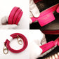 Christian Dior Lady Dior Handbag Pink Leather 2-Way Shoulder Gold Hardware Cannage R801703