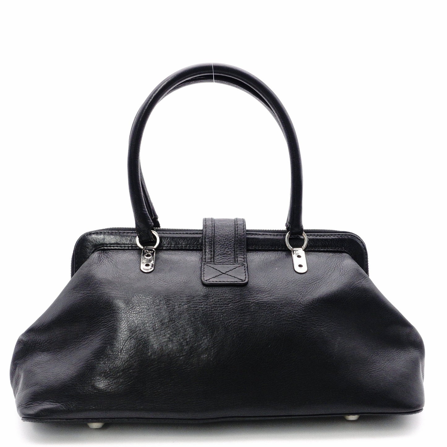 Christian Dior Flightline Shoulder Bag, Leather, Black, Tote, Silver Hardware, CD