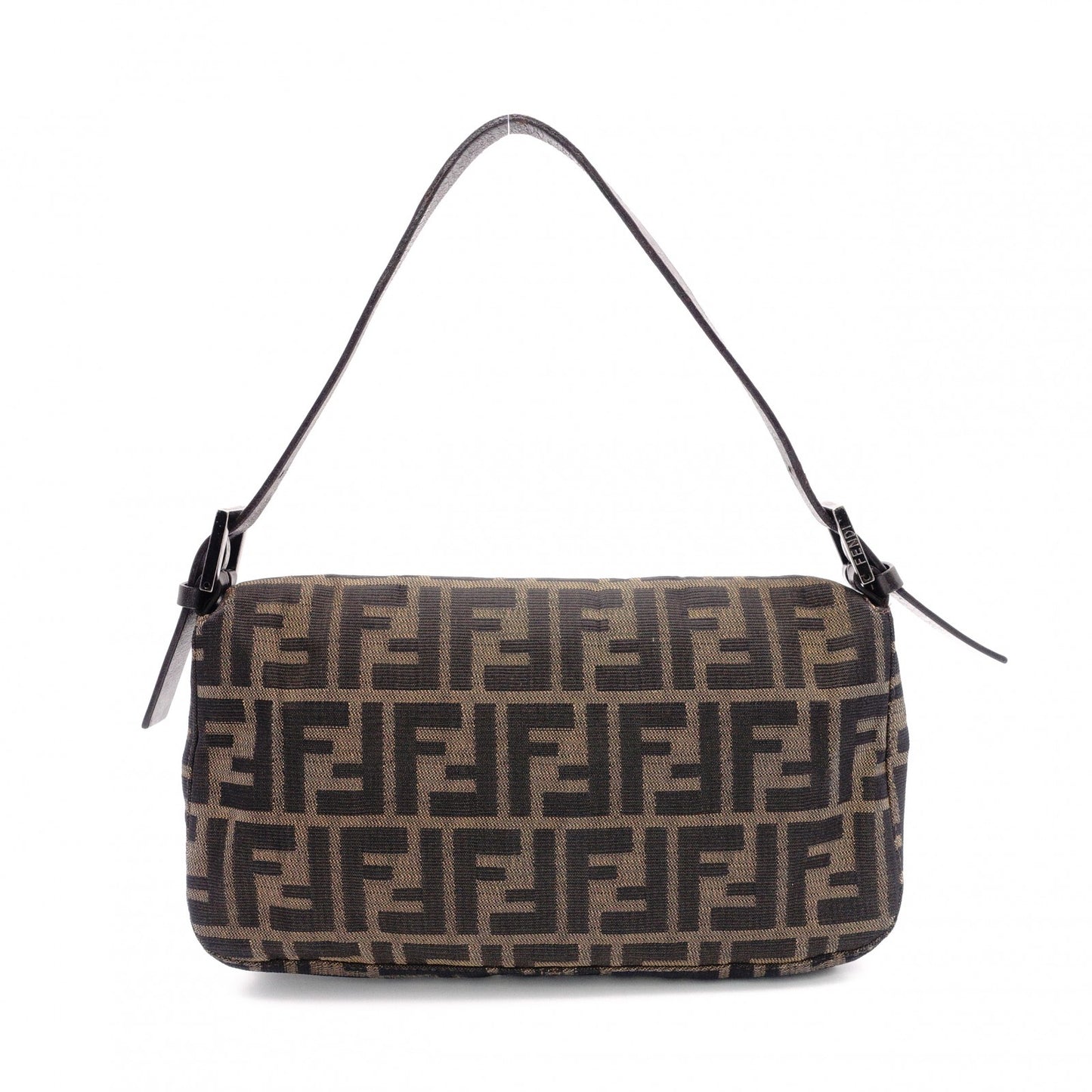 FENDI Mamma Bucket Zucca Shoulder Bag, Canvas, Brown, Logo