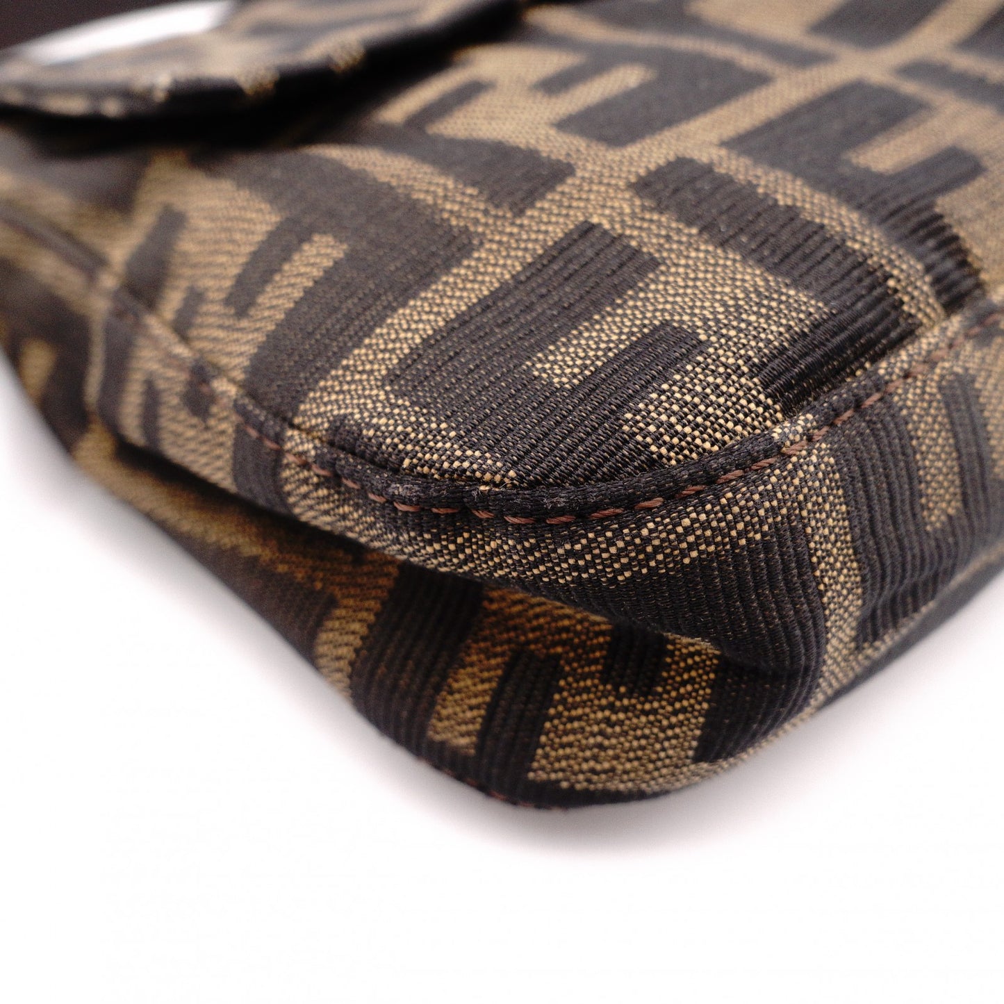 FENDI Mamma Bucket Zucca Shoulder Bag, Canvas, Brown, Logo