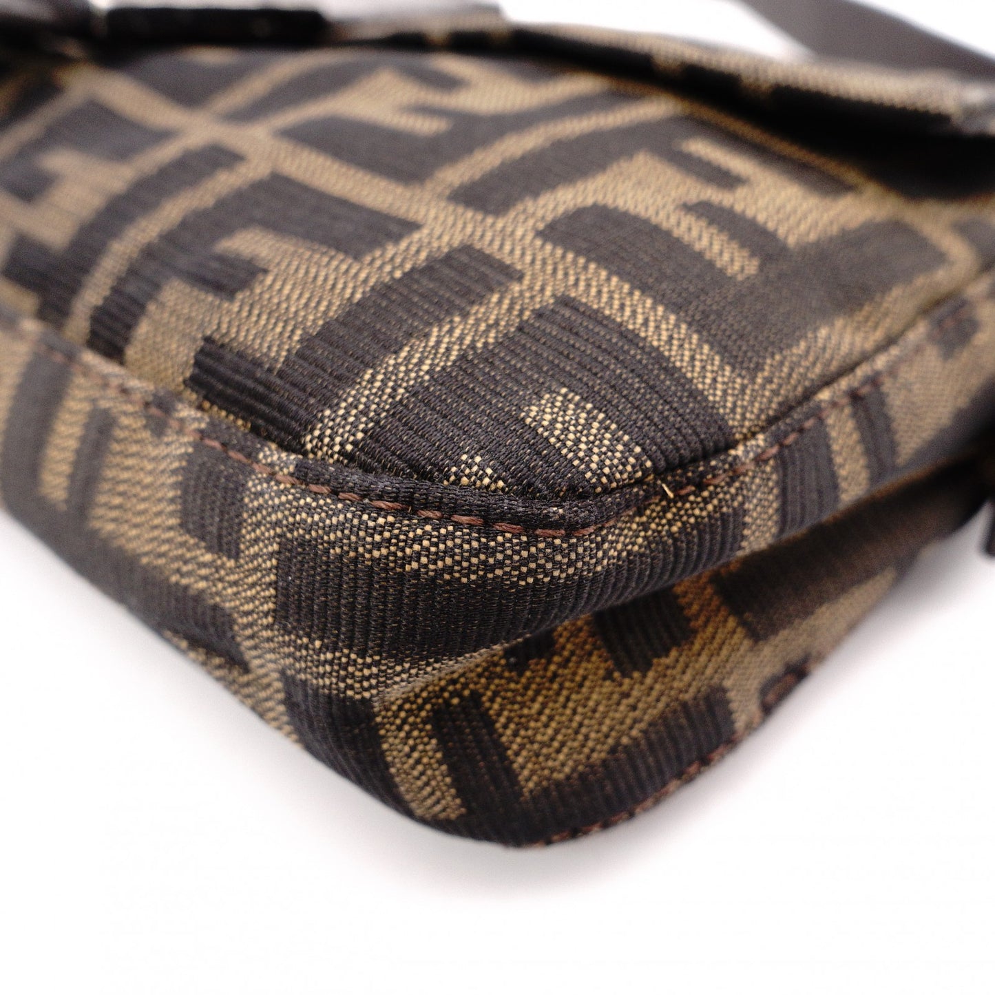 FENDI Mamma Bucket Zucca Shoulder Bag, Canvas, Brown, Logo