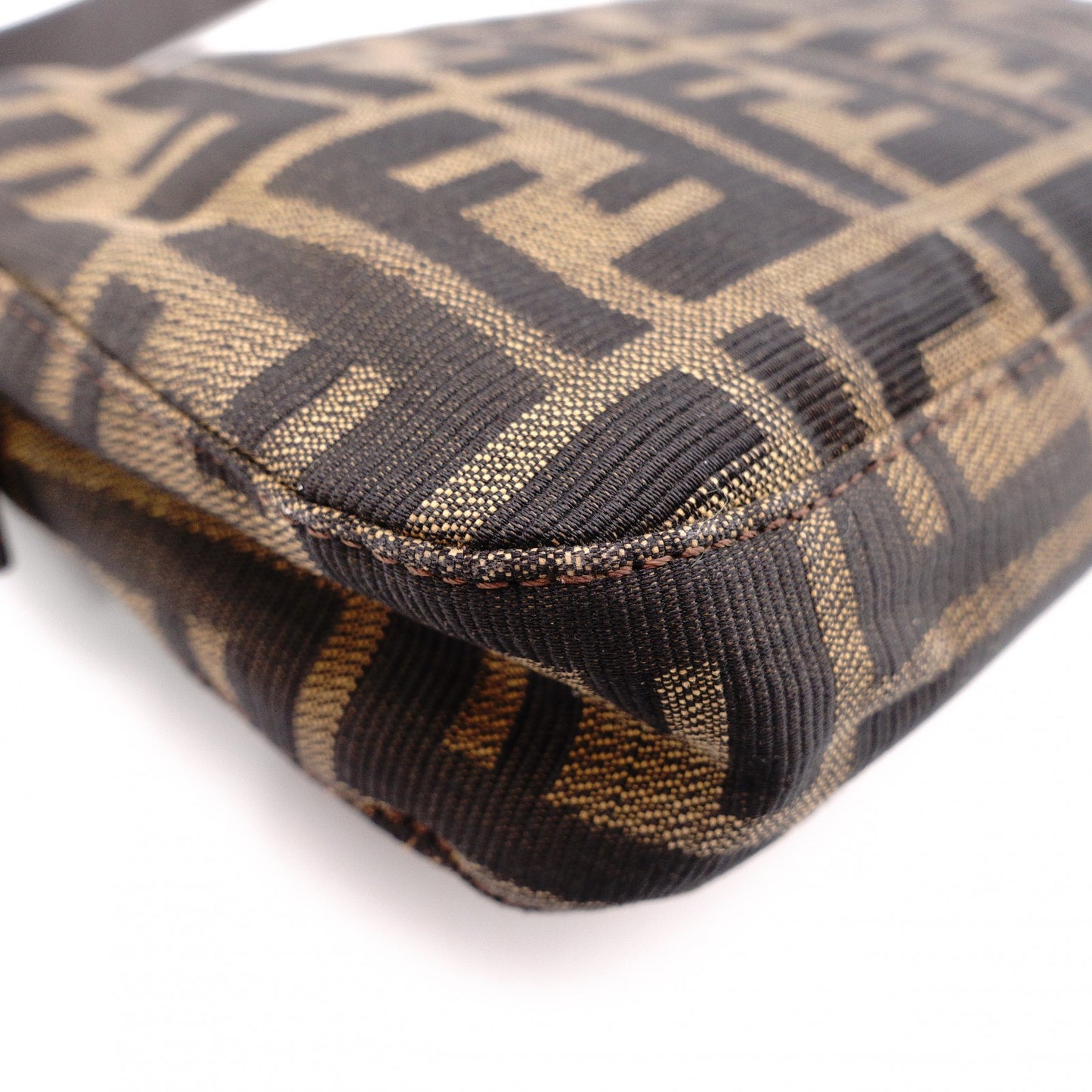 FENDI Mamma Bucket Zucca Shoulder Bag, Canvas, Brown, Logo