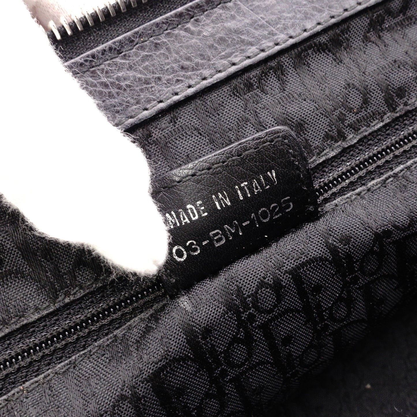 Christian Dior Flightline Shoulder Bag, Leather, Black, Tote, Silver Hardware, CD