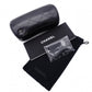 CHANEL Sunglasses, Plastic, Black, with Logo, Comes with Case