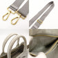 PRADA Canapa Small Handbag Gray 2-Way Canvas Shoulder Bag Gold Hardware R8020014