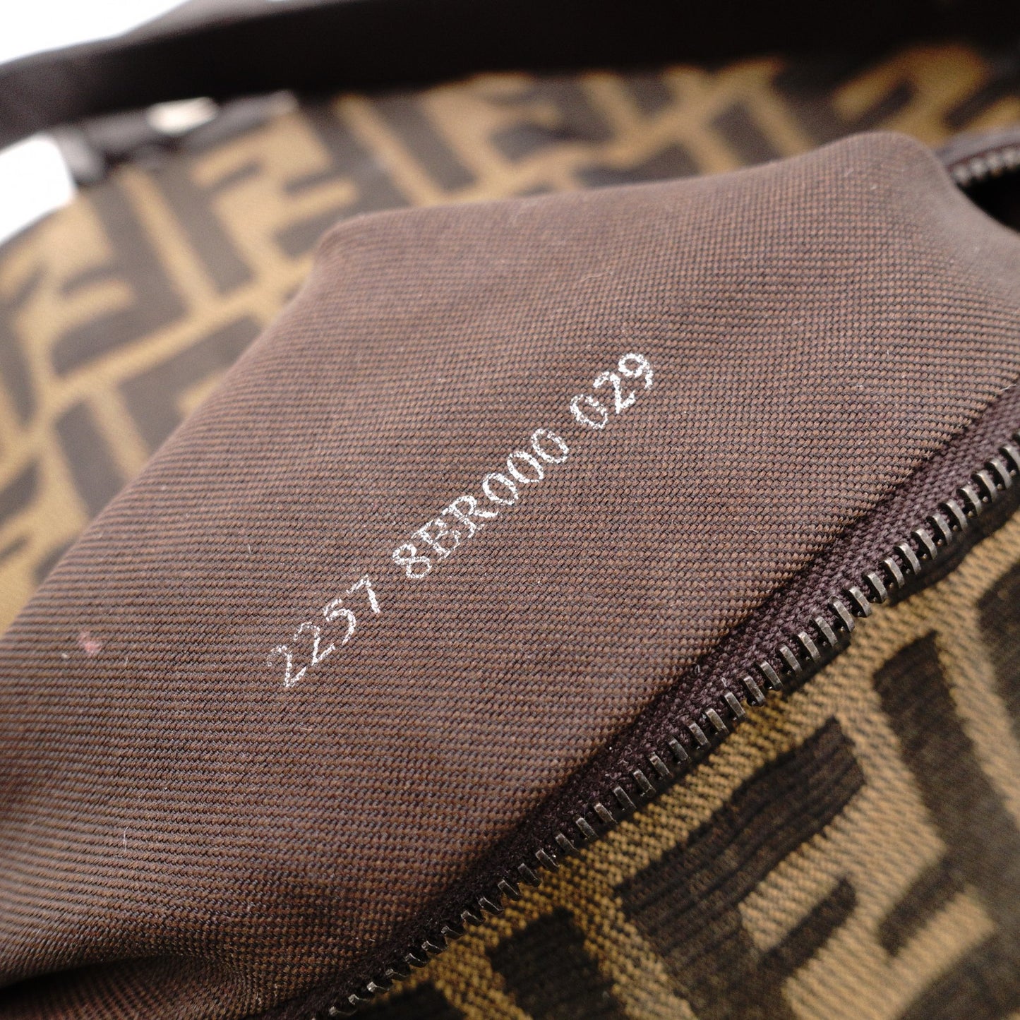 FENDI Mamma Bucket Zucca Shoulder Bag, Canvas, Brown, Logo