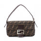 FENDI Mamma Bucket Zucca Shoulder Bag, Canvas and Leather, Brown