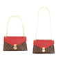 Louis Vuitton LOUIS VUITTON Monogram Parthénon Chain Shoulder Bag Crossbody Red × Brown PVC Leather 7-9-506