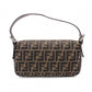FENDI Mamma Bucket Zucca Shoulder Bag, Canvas and Leather, Brown