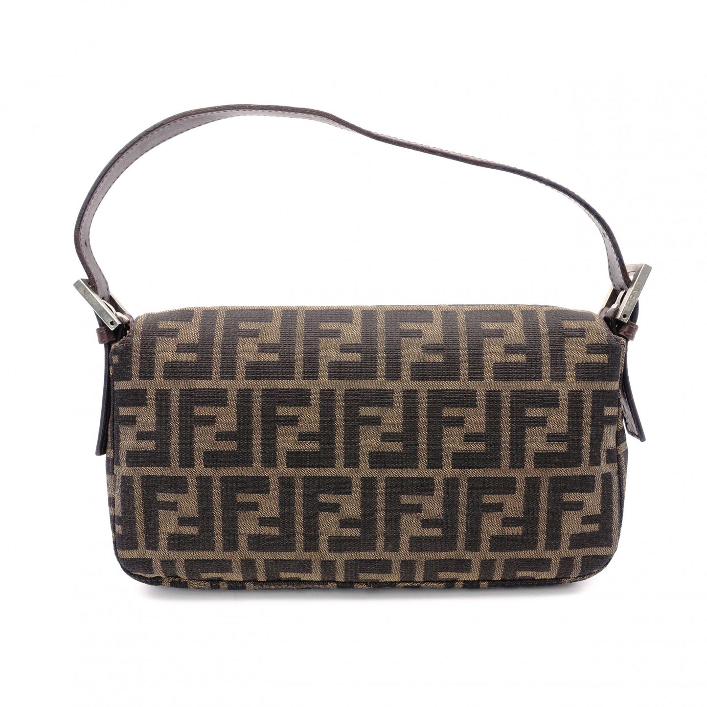 FENDI Mamma Bucket Zucca Shoulder Bag, Canvas and Leather, Brown