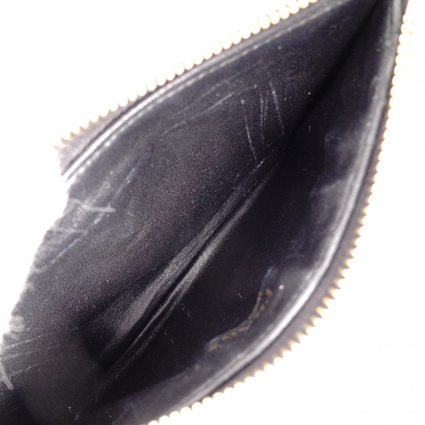 PRADA Fragment Coin Purse, Saffiano Leather, Black with Gold Hardware