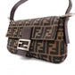 FENDI Mamma Bucket Zucca Shoulder Bag, Canvas and Leather, Brown