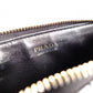PRADA Fragment Coin Purse, Saffiano Leather, Black with Gold Hardware
