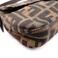 FENDI Mamma Bucket Zucca Shoulder Bag, Canvas and Leather, Brown