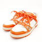LOUIS VUITTON Trainer Line Sneakers Orange x White Leather Size 7.5 Approx. 10.6" R801478