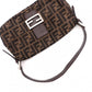 FENDI Mamma Bucket Zucca Shoulder Bag, Canvas and Leather, Brown