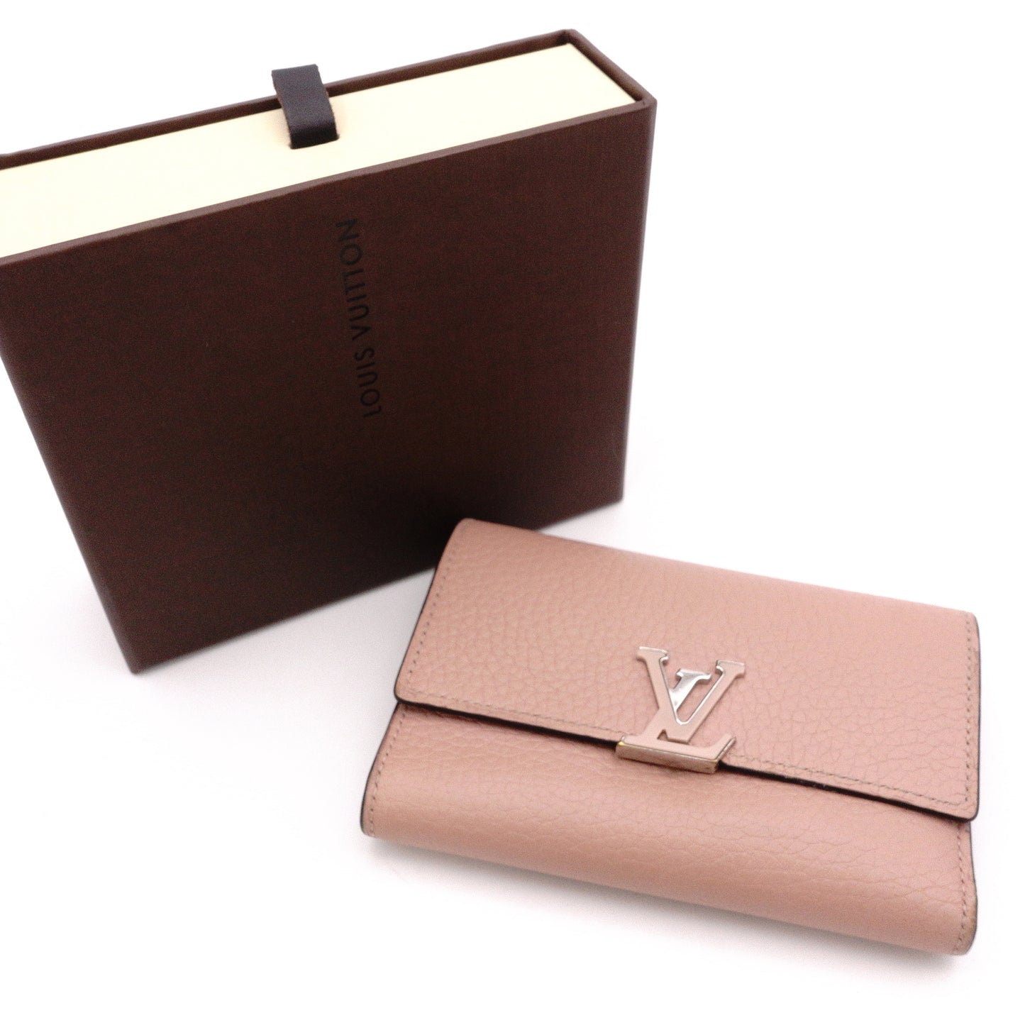 Louis Vuitton Portofolio Capucines Long Wallet, Leather, Pink, Wallet, LV, Silver Hardware