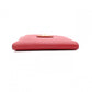 PRADA Saffiano Leather Coin Purse, Red, with Triangle Logo and Gold Hardware