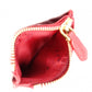 PRADA Saffiano Leather Coin Purse, Red, with Triangle Logo and Gold Hardware