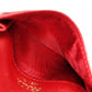 PRADA Saffiano Leather Coin Purse, Red, with Triangle Logo and Gold Hardware