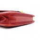 CHANEL Bias-Stitch Shoulder Bag, Leather, Red, Gold Hardware