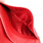 PRADA Saffiano Leather Coin Purse, Red, with Triangle Logo and Gold Hardware
