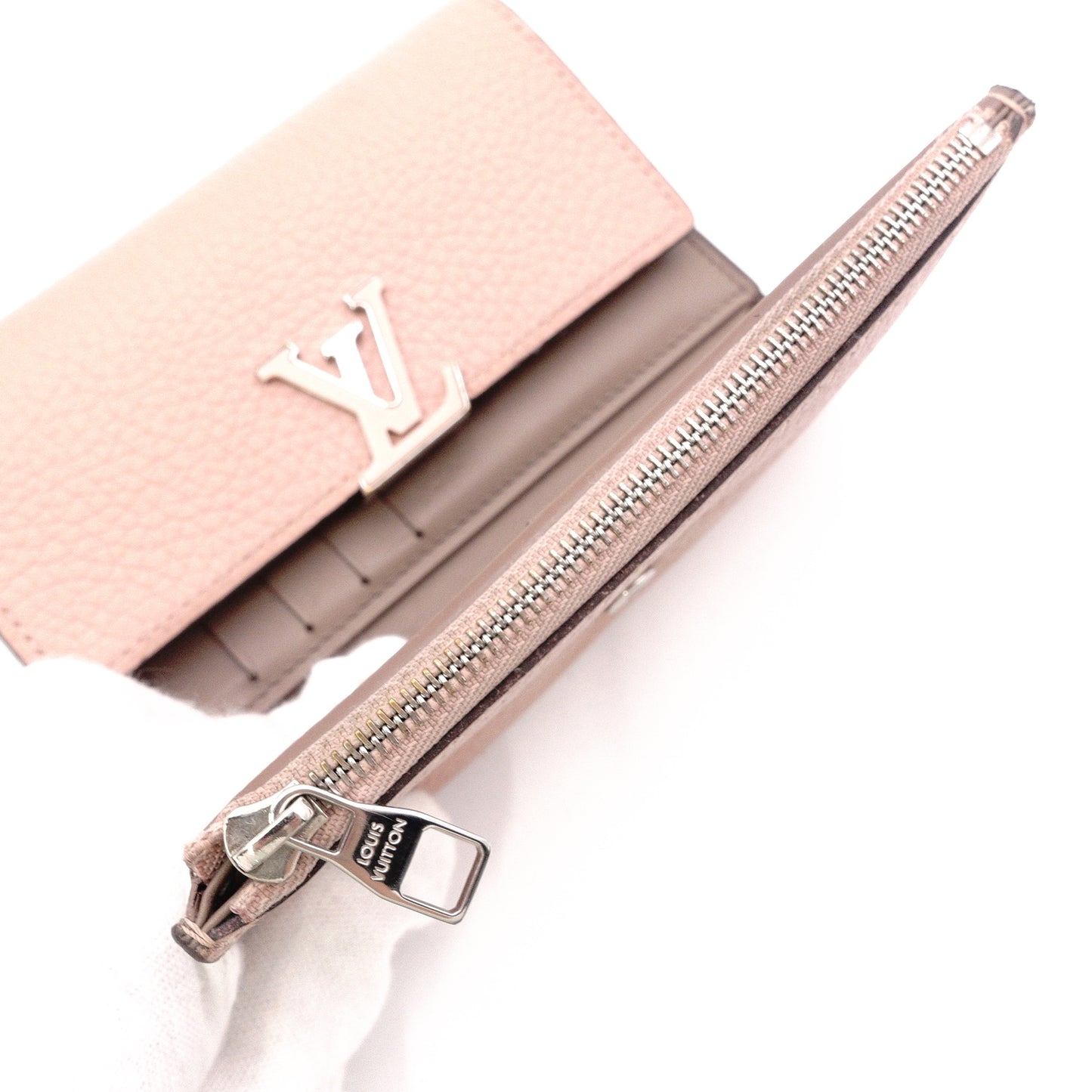 Louis Vuitton Portofolio Capucines Long Wallet, Leather, Pink, Wallet, LV, Silver Hardware