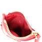 PRADA Saffiano Leather Coin Purse, Red, with Triangle Logo and Gold Hardware