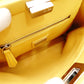 FENDI Micro Peekaboo Handbag Yellow Faux Fur Yellow 2-Way Crossbody R801798