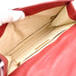 CHANEL Bias-Stitch Shoulder Bag, Leather, Red, Gold Hardware