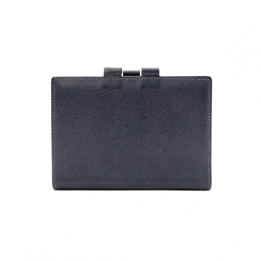HERMES Cassandra Leather Notebook Cover, Navy, with “B” Engraving