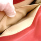 CHANEL Bias-Stitch Shoulder Bag, Leather, Red, Gold Hardware