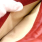 CHANEL Bias-Stitch Shoulder Bag, Leather, Red, Gold Hardware