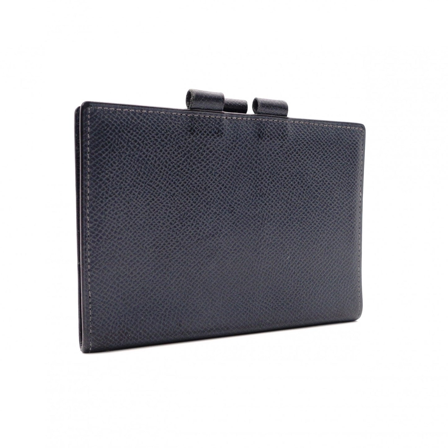 HERMES Cassandra Leather Notebook Cover, Navy, with “B” Engraving